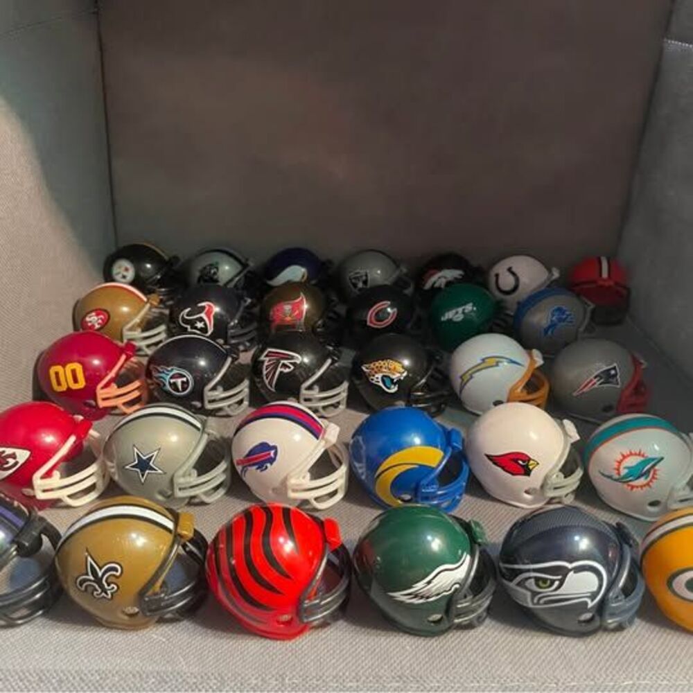 LOT OF MINI NFL HELMETS
